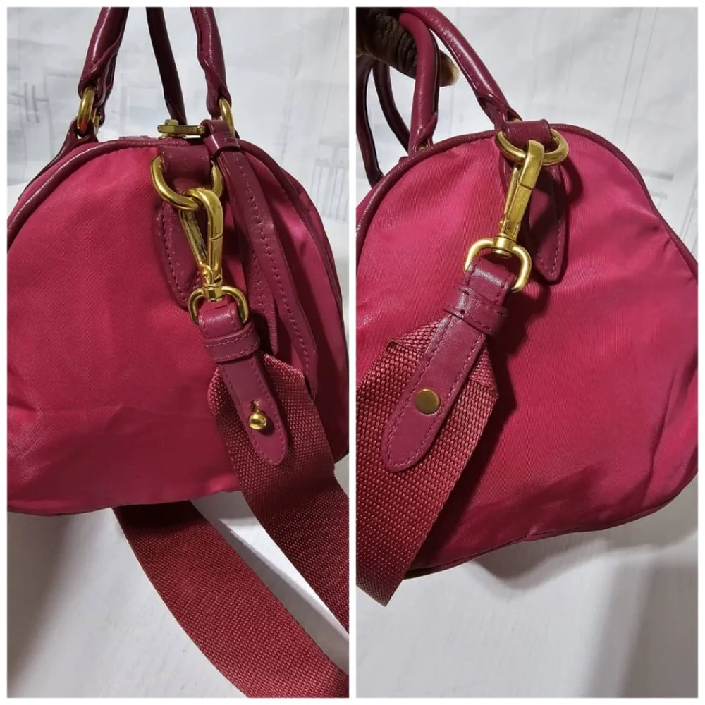 Authentic Prada Bauletto Baguettes Nylon Bag Pink